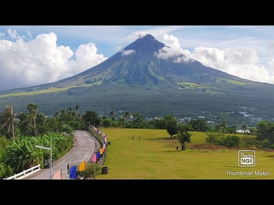 Großartige Aussicht auf den Mayon Vulkan
