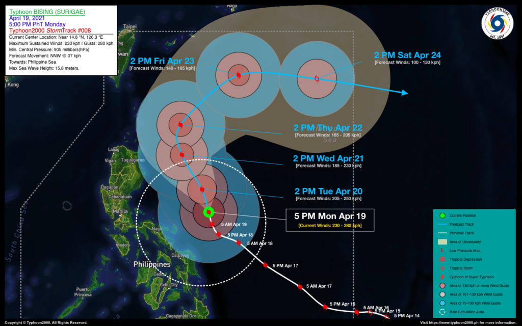 PHILIPPINEN MAGAZIN - WETTER - Die Wettervorhersage für die Philippinen Dienstag, den 20. April 2021