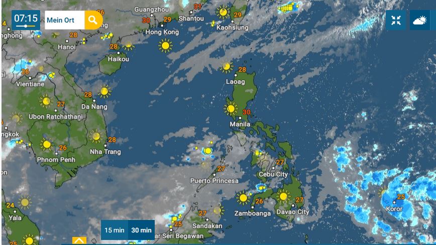 PHILIPPINEN MAGAZIN - WETTER - Die Wettervorhersage für die Philippinen, Samstag, den 29. Mai 2021 