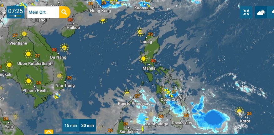 PHILIPPINEN MAGAZIN - WETTER - Die Wettervorhersage für die Philippinen, Montag, den 31. Mai 2021 