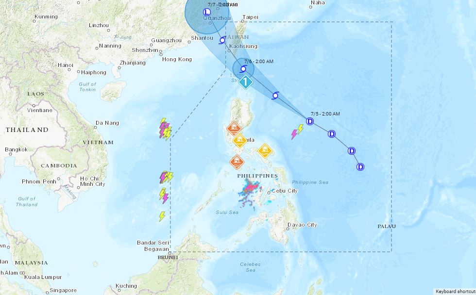 PHILIPPINEN MAGAZIN - WETTER - Die Wettervorhersage für die Philippinen, Montag, den 05. Juli 2021 