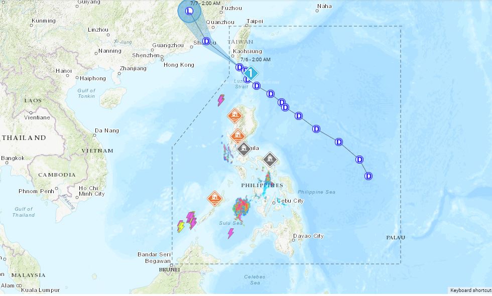 PHILIPPINEN MAGAZIN - WETTER - Die Wettervorhersage für die Philippinen, Dienstag, den 06. Juli 2021 