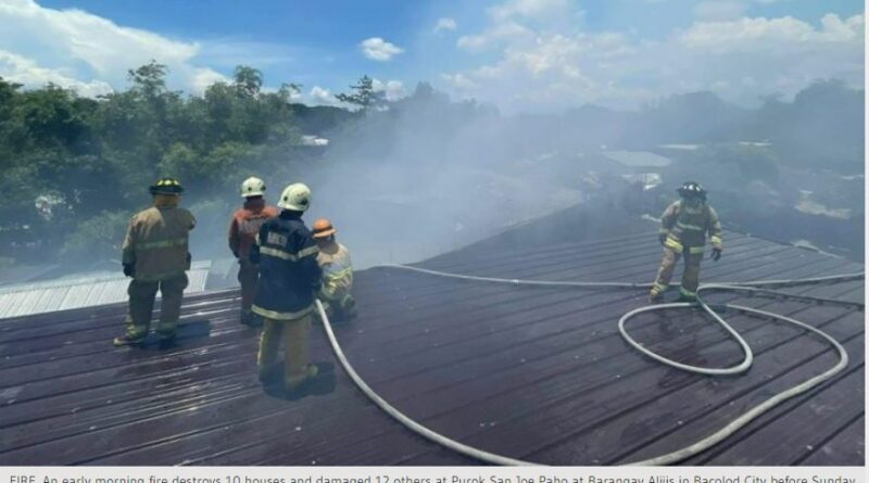 PHILIPPINEN MAGAZIN - NACHRICHTEN - Feuer zerstört 22 Häuser in Bacolod