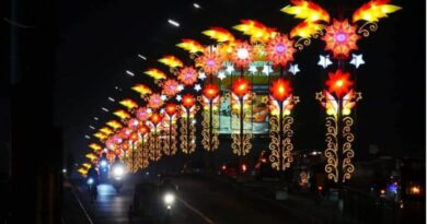 PHILIPPINEN MAGAZIN - NACHRICHTEN - Angeles City beleuchtet Laternen entlang der Brücken