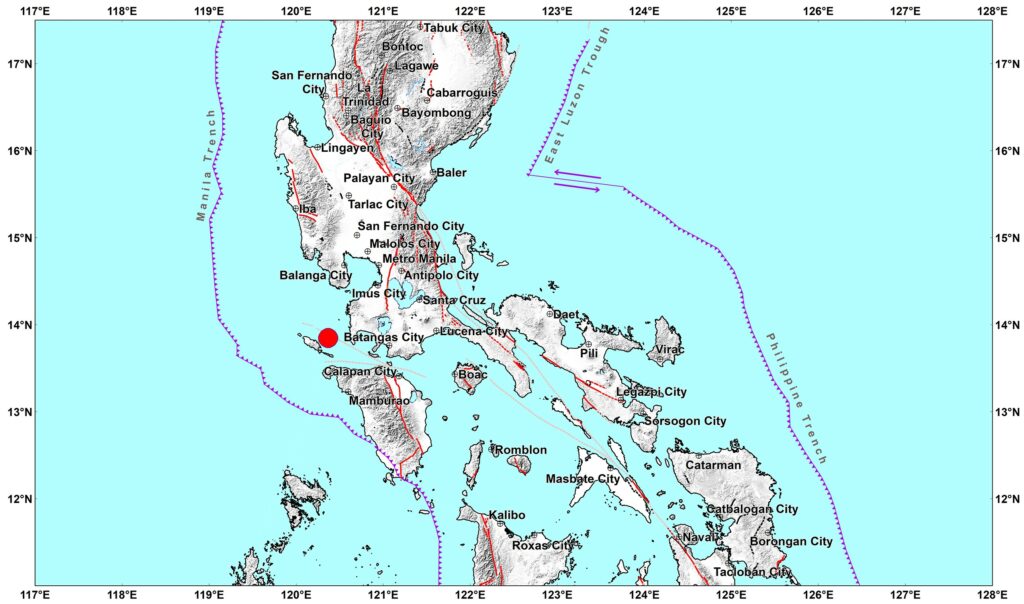 PHILIPPINEN MAGAZIN - NACHRICHTEN - Beben der Stärke 5,7 erschüttert Occidental Mindoro
