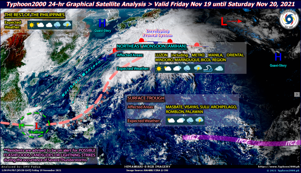 PHILIPPINEN MAGAZIN - WETTER - Die Wettervorhersage für die Philippinen, Samstag, den 20. November 2021