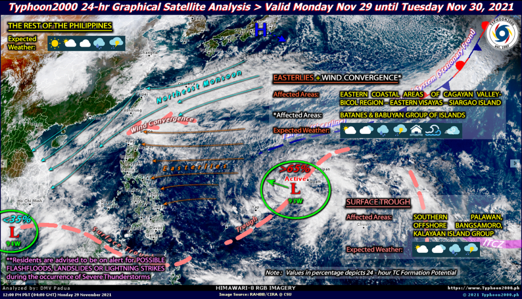 PHILIPPINEN MAGAZIN - WETTER - Die Wettervorhersage für die Philippinen, Dienstag, den 30. November 2021 