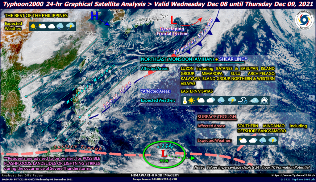 PHILIPPINEN MAGAZIN - WETTER - Die Wettervorhersage für die Philippinen, Donnerstag, den 09. Dezember 2021 