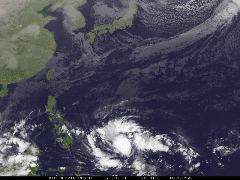 PHILIPPINEN MAGAZIN - WETTER - Die Wettervorhersage für die Philippinen, Dienstag, den 14. Dezember 2021 mit Taifunvorhersage