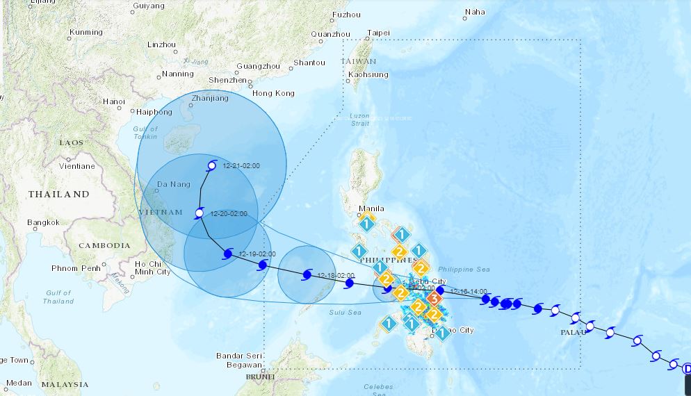 PHILIPPINEN MAGAZIN - WETTER - Die Wettervorhersage für die Philippinen, Donnerstag, den 16. Dezember 2021 