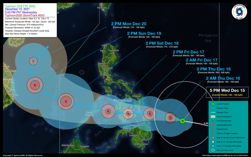 PHILIPPINEN MAGAZIN - WETTER - Die Wettervorhersage für die Philippinen, Donnerstag, den 16. Dezember 2021 