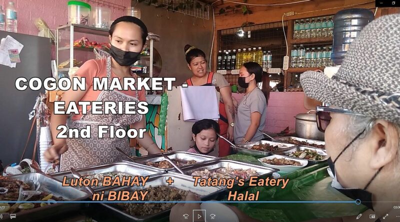 PHILIPPINEN MAGAZIN - VIDEOKANAL - COGON MARKT - "Eateries" im 1. Stock Foto + Video von Sir Dieter Sokoll, KOR