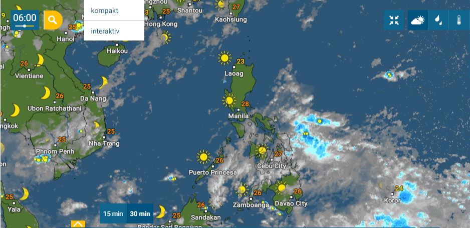 PHILIPPINEN MAGAZIN - WETTER -  Die Wettervorhersage für die Philippinen, Sonntag, den 24. April 2022