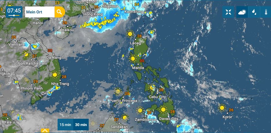 PHILIPPINEN MAGAZIN - WETTER - Die Wettervorhersage für die Philippinen, Samstag, den 14. Mai 2022