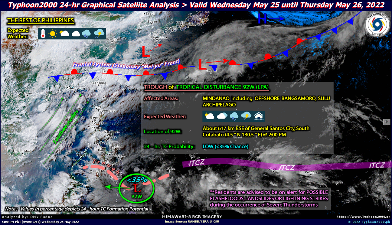 PHILIPPINEN MAGAZIN - WETTER - Die Wettervorhersage für die Philippinen, Donnerstag, den 26. Mai 2022