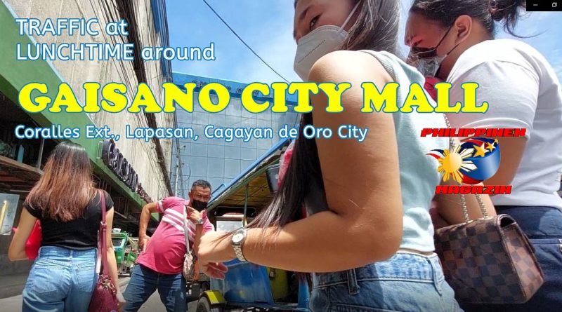 PHILIPPINEN MAGAZIN - VIDEOKANAL - VERKEHR ZUR MITTAGSZEIT rund um GAISANO CITY MALL
