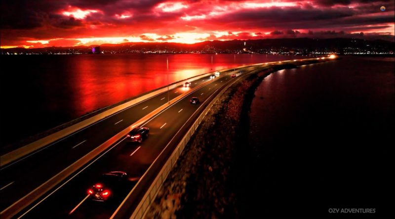 PHILIPPINEN MAGAZIN - VIDEOSAMMLUNG - Atemberaubender Sonnenuntergang am Cebu-Cordova Link Expressway (CCLEX)