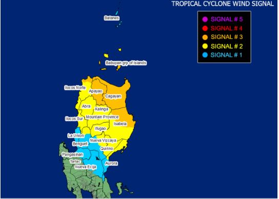 PHILIPPINEN MAGAZIN - NACHRICHTEN - WETTER - 5 Gebiete unter Signal Nr. 3, Florita in Isabela auf Land getroffen