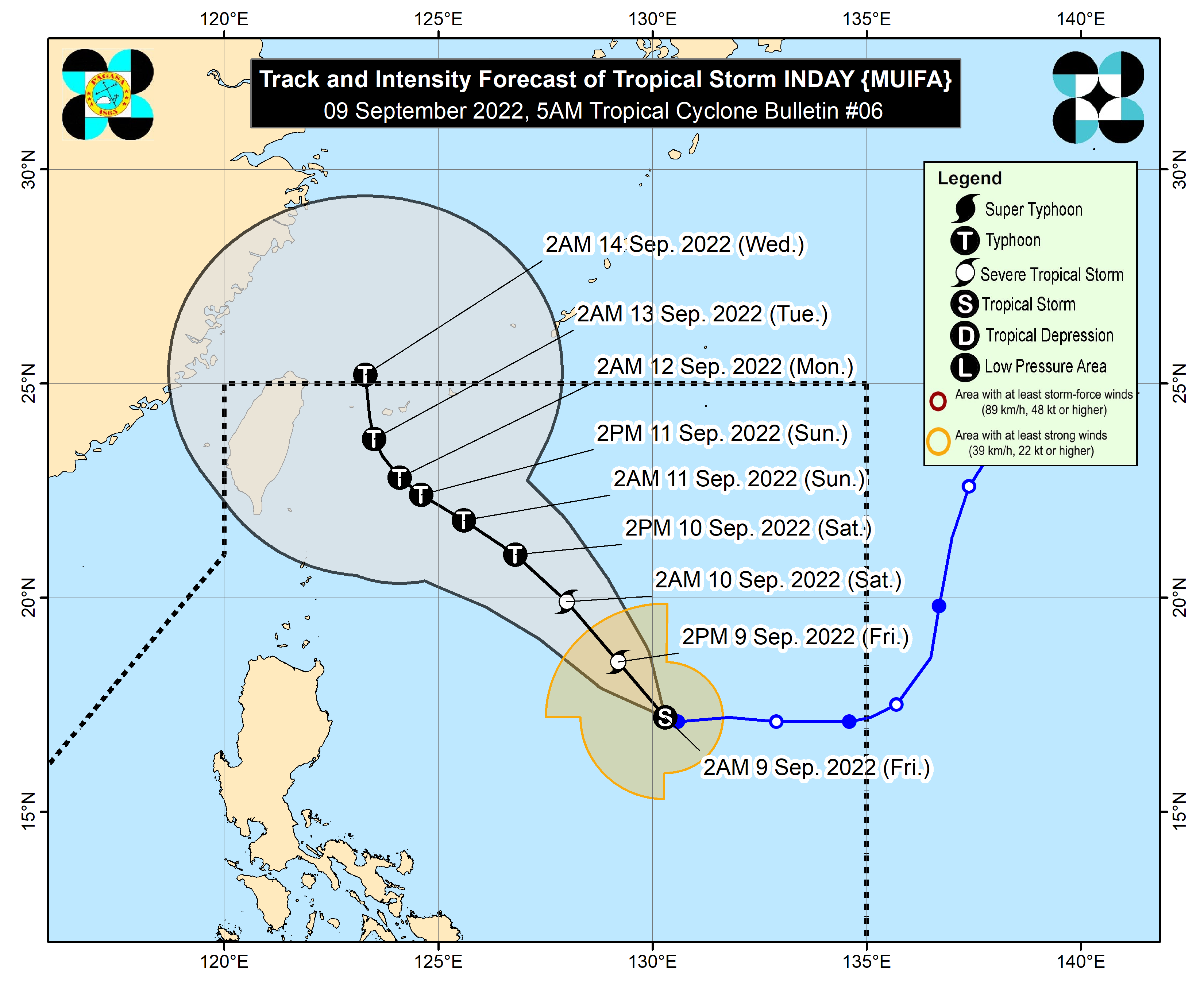 PHILIPPINEN MAGAZIN - WETTER - Wettervorhersage für die Philippinen, Freitag, den 09. September 2022