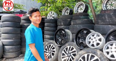 PHILIPPINEN MAGAZIN - FOTO DES TAGES - Nachwuchsvekäufer bei den gebrauchten Reifenhändlern