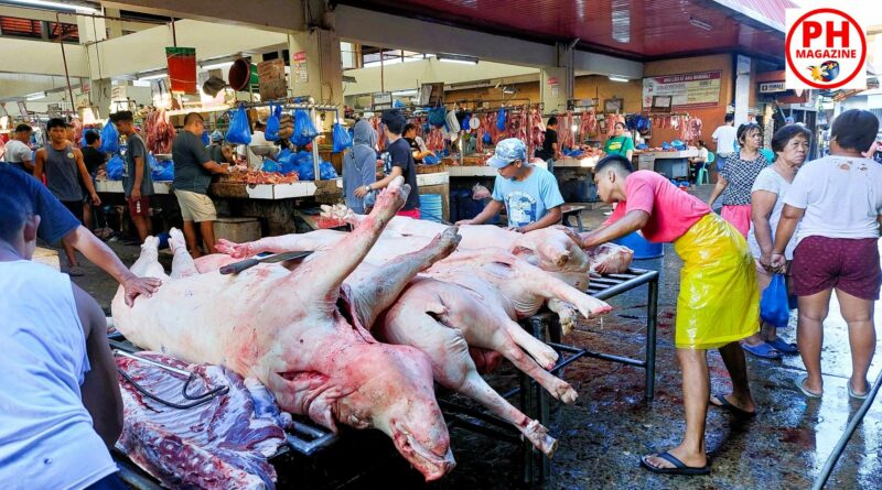 PHILIPPINEN MAGAZIN - FOTO - Morgens in der Fleischabteilung auf dem Markt